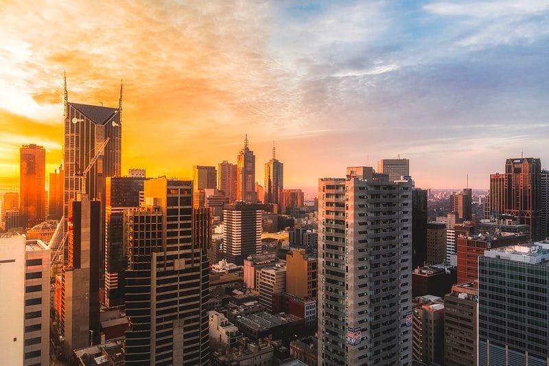 Ciudad de Melbourne fotografía de los edificios de la ciudad de Melbourne